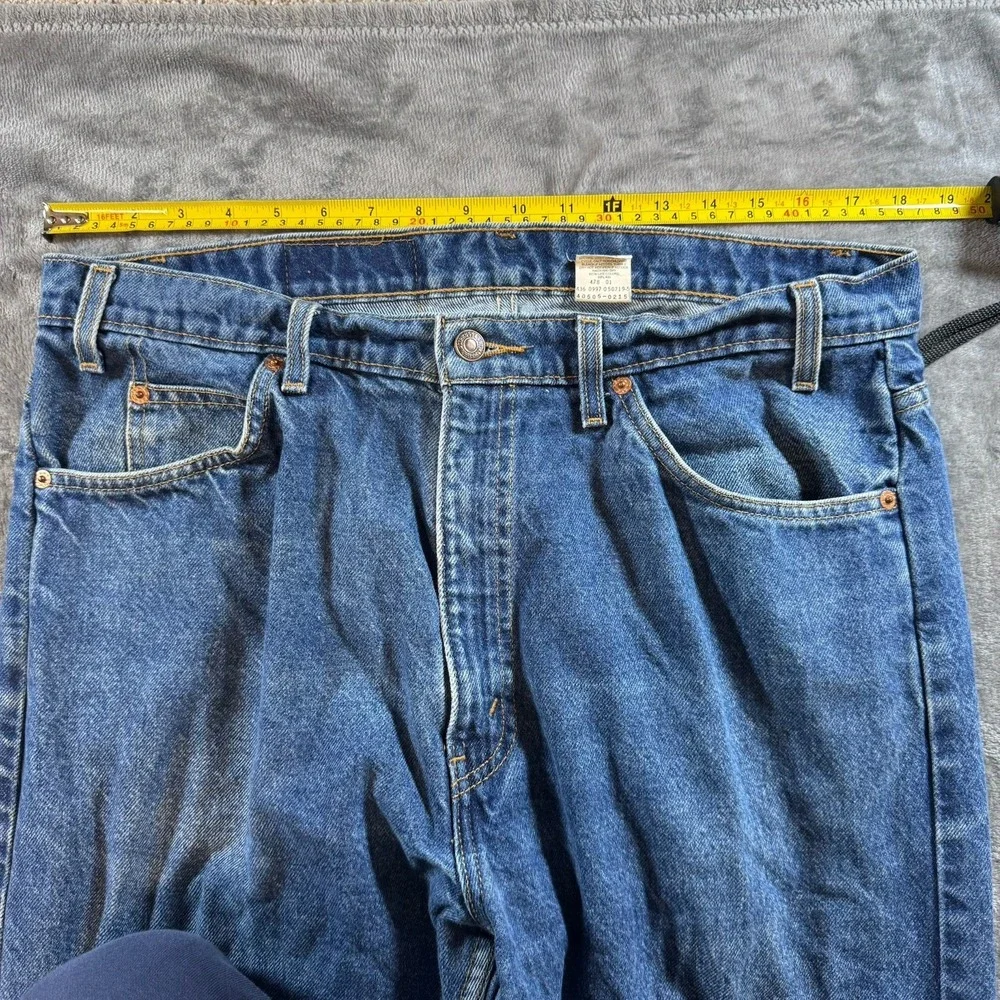 Vintage Levi's 505 Jeans Men's 38x34 Fits 36x30 Orange‎ Tab Faded Whiskered 90s